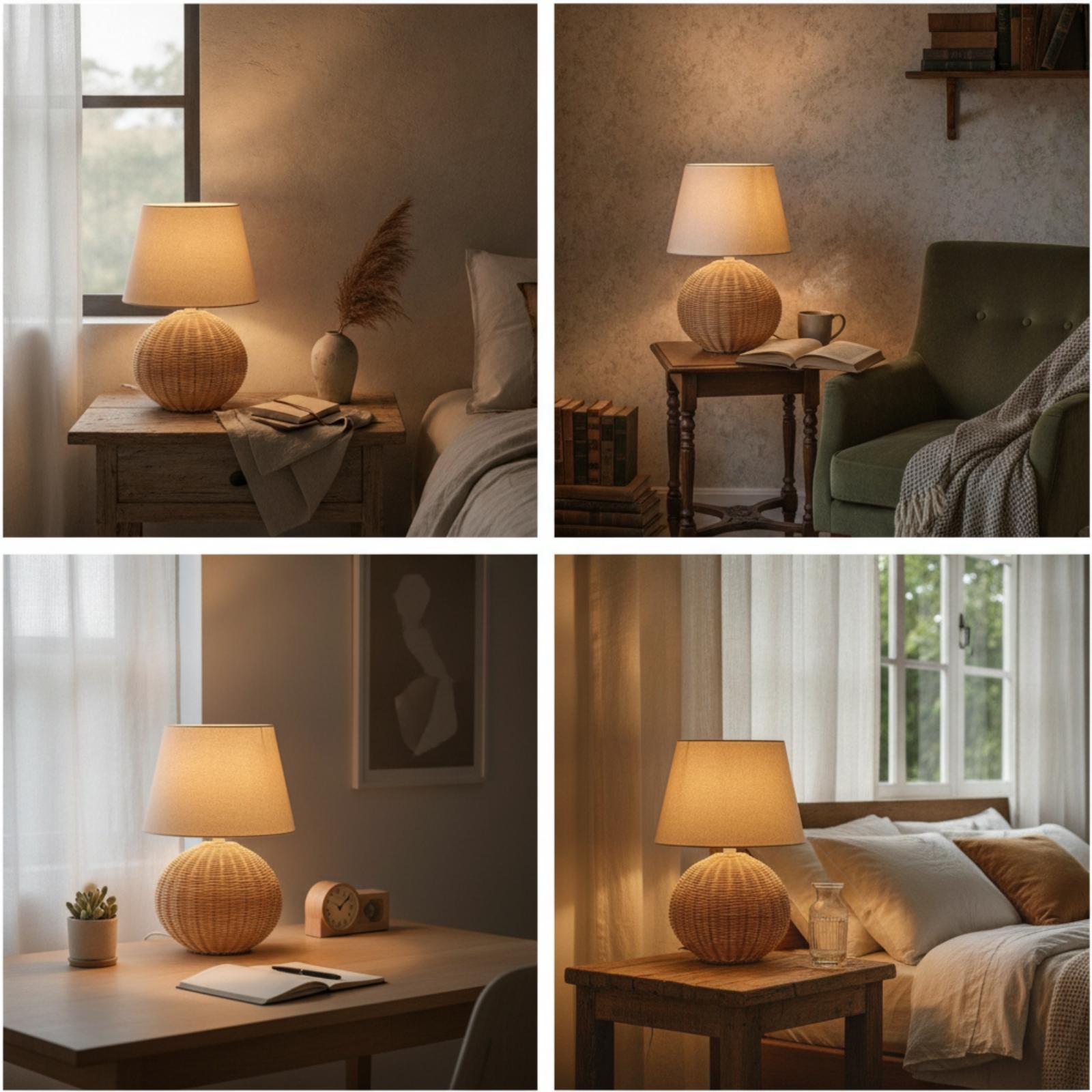 مصباح طاولة جانبي بقاعدة من ال - مراجعة Lighting Decor Bedroom وسعره
