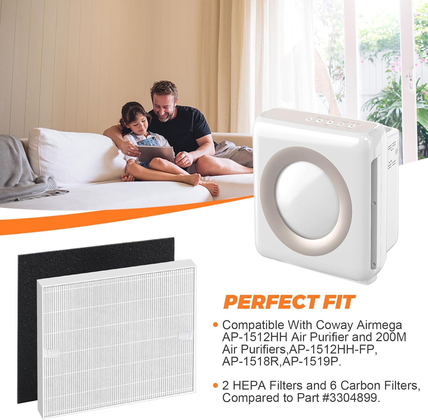 2 حزمة AP-1512HH فلتر بديل لمر - مراجعة Coway Air Purifier Ap-1512Hh وسعره