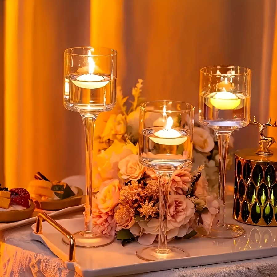 مجموعة حامل شموع زجاجية شفافة  - مراجعة Candle Holder Set وسعره