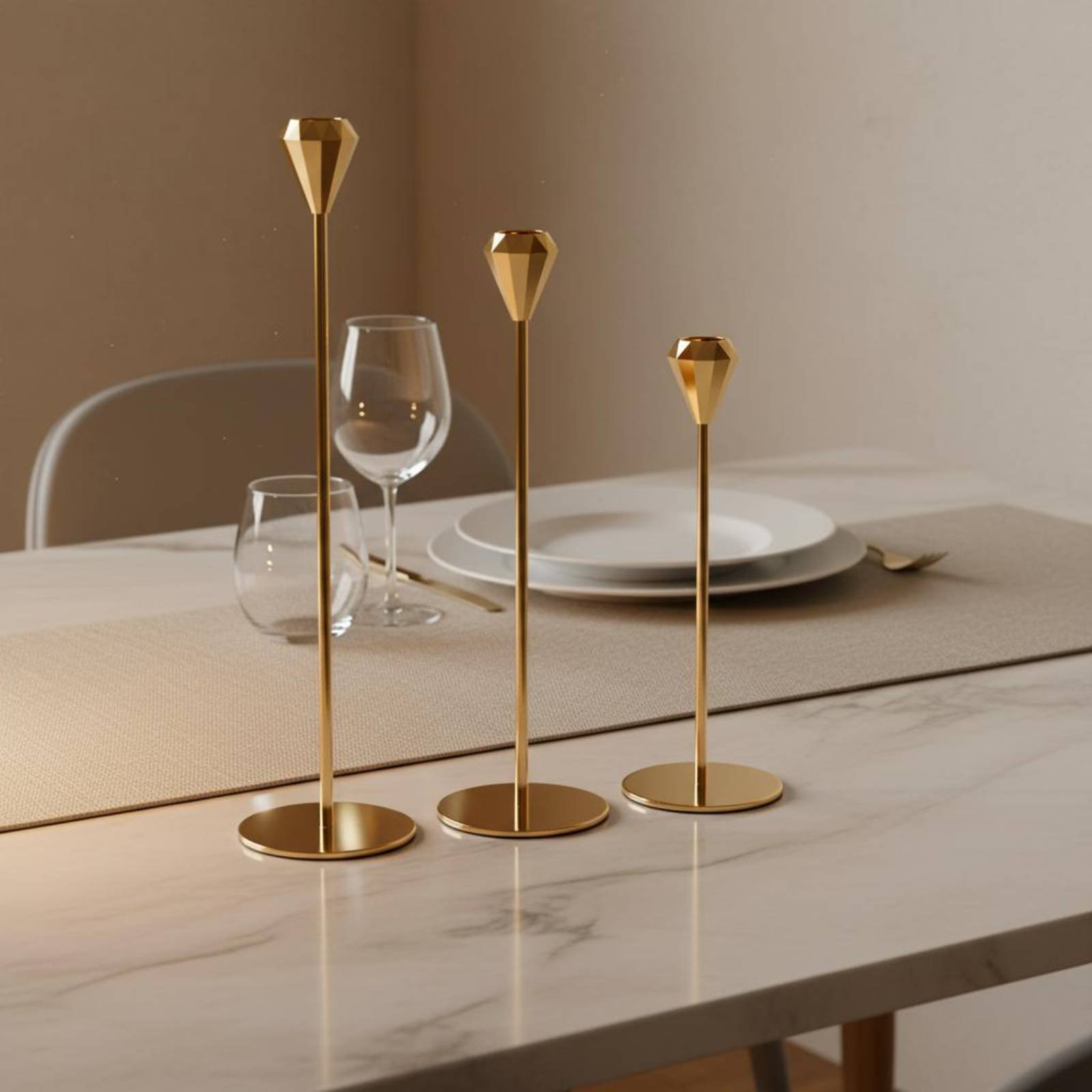 طقم شمعدانات كريستال فاخر من 3 - مراجعة Candle Holder Set وسعره