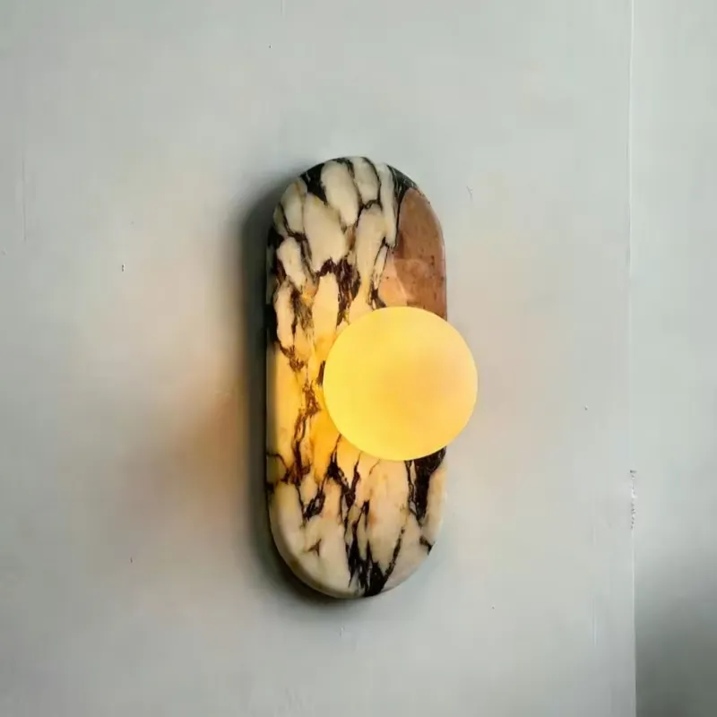 مصباح جداري من الرخام الطبيعي  - مراجعة Lighting Decor Bedroom وسعره